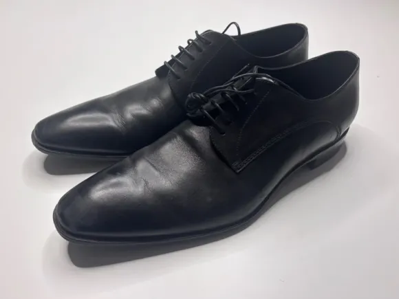 BOSS Tayil Derb Leder Business Schuhe Schwarz UK 10.5 / EU 45 Luxus Elegant
