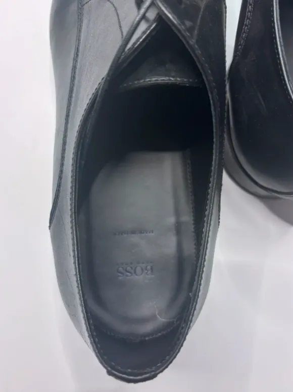 BOSS Tayil Derb Leder Business Schuhe Schwarz UK 10.5 / EU 45 Luxus Elegant