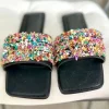 Boutique Pantolette mit Perlen und Strass
