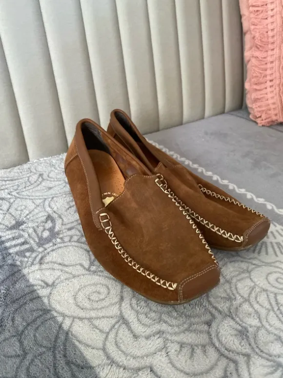 Braune echt Leder Schuhe 42