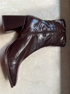 braune highheel ankleboots