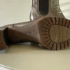 Brons metallic enkellaars van Unisa