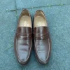 Brown Leather Penny Loafers