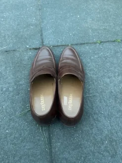 Brown Leather Penny Loafers