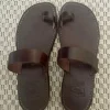 Bruine ledere sandalen