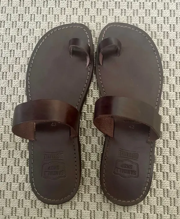 Bruine ledere sandalen