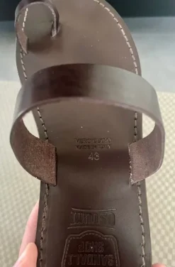Bruine ledere sandalen