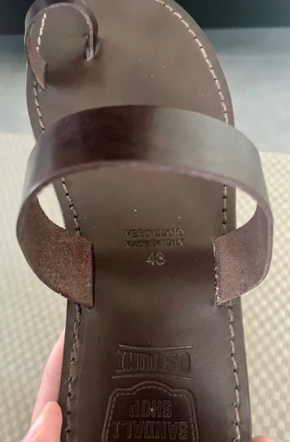 Bruine ledere sandalen