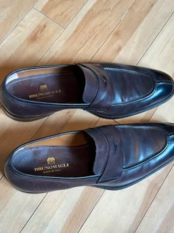 Bruno Magli Italian Leather Herren Loafer 8 Bordeaux