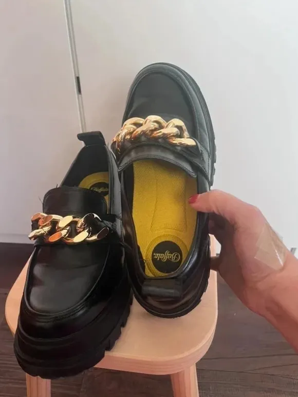 Buffalo Chunky, Loafers Schwarz Gr. 41