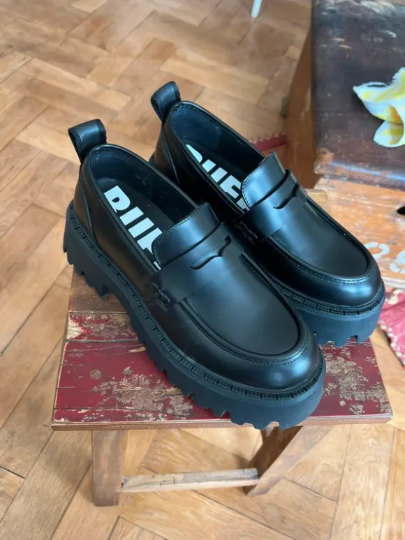 Buffalo Plateau Loafer schwarz Gr. 39 chunky Schuhe