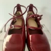 Burgundy Mary Janes