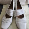 Caprice Leder-Halbschuhe Weiß Gr. 42