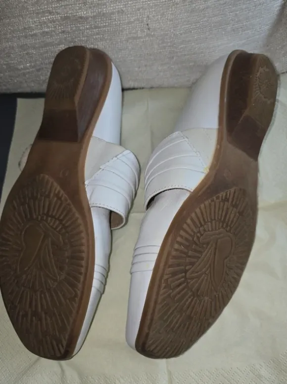 Caprice Leder-Halbschuhe Weiß Gr. 42