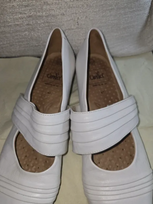 Caprice Leder-Halbschuhe Weiß Gr. 42