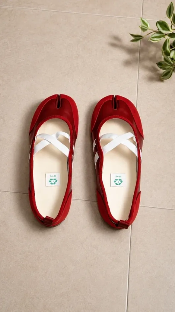 Chaussures ballerines tabi Mary Janes rouges / T38 | Vinted
