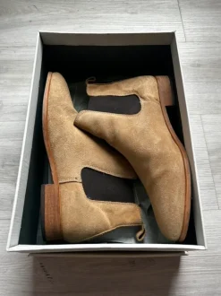 Chelsea Boots Wildleder | Sand/Beige | Gr. 43 | Handmade in Portugal
