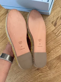 Chiara Ferragni Espadrilles neuwertig Pink mit Pailletten Größe 38