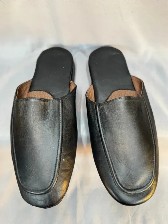 Christopher Hayes D 43 - 44 Herren Leder Hausschuhe, Mens Leather Slippers