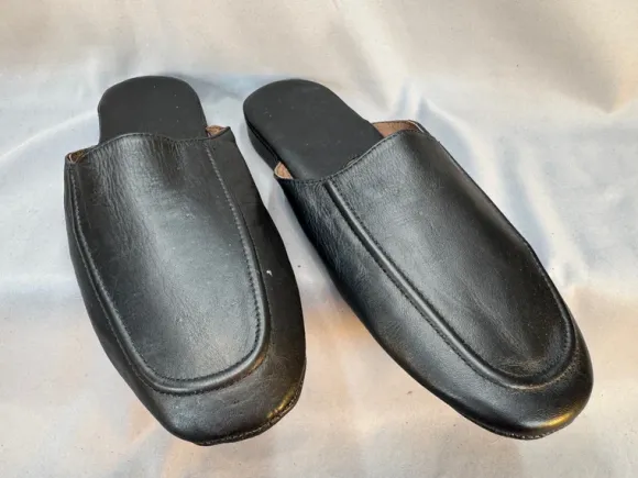 Christopher Hayes D 43 - 44 Herren Leder Hausschuhe, Mens Leather Slippers