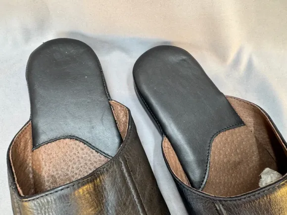 Christopher Hayes D 43 - 44 Herren Leder Hausschuhe, Mens Leather Slippers