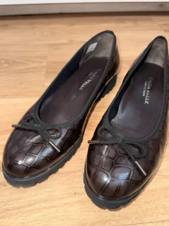Chunky Mokassins Leder Kroko-Optik Vibram sigle Made in Italy