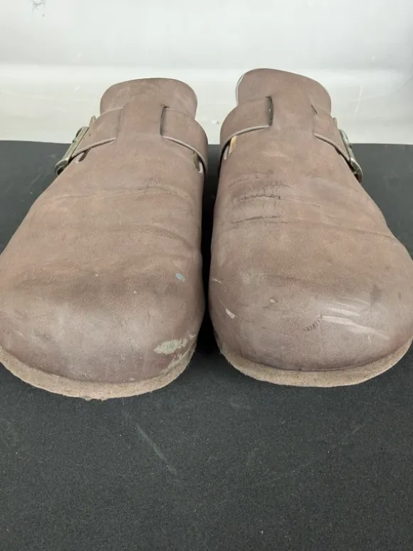 Ciabatte Sabot Superga in pelle marrone – taglia 43