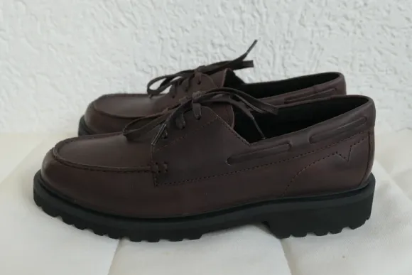 Clarks Collection Herren Schuhe Sample RAR Berwick Boat Brown Leather Gr. 42 UK 8 Neu