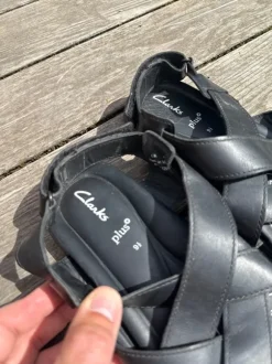 clarks leder sandalen
