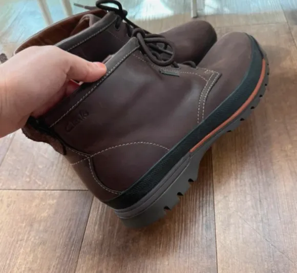 Clarks Narly Hill GTX Herrenstiefel aus braunem Leder
