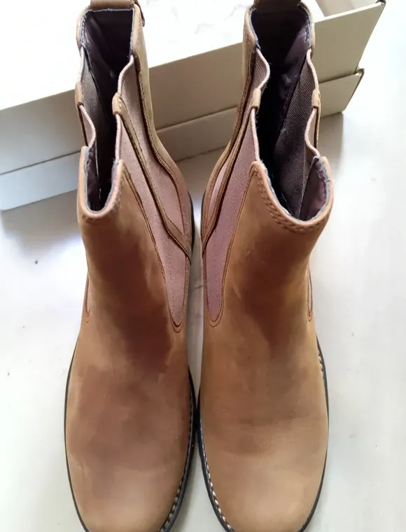 Clarks Stiefeletten Damen braun Leder Größe 38