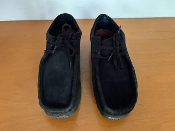 Clarks Wallabees 42 schwarz Wildleder Veloursleder