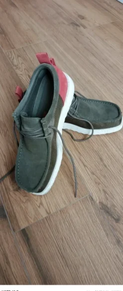 Clarks Wallabees in green