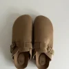Clogs bunkel beige