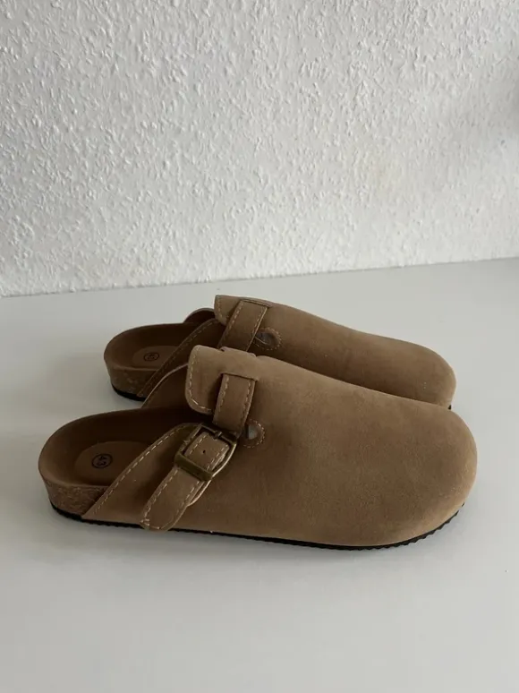 Clogs bunkel beige