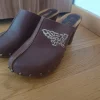 Clogs Leder Absatzschuhe
