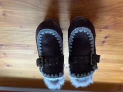 Clogs, Mou, Braun-Grau, Gr. 41, Fell auf Innenseite, sehr gut