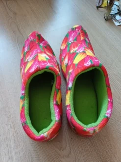 Comfortabele klomp pantoffels met tulpenpatroon, maat 39-41