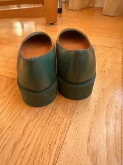 Coole Leder Ballerinas grün