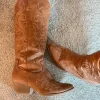 Cowboy Stiefel Boots Leder Optik braun