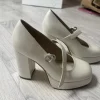 Creme Plateau High Heels
