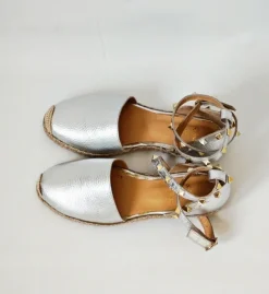 Damen -Espadrilles aus echtem Leder