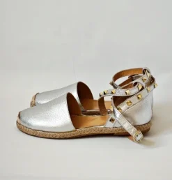 Damen -Espadrilles aus echtem Leder