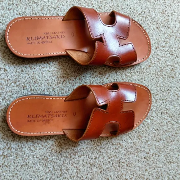 Damen Leder Pantoletten Größe 40