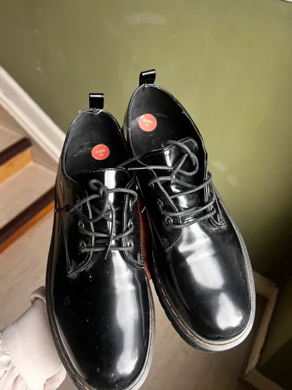 Damen Schuhe Oxford Schuhe Plattfirm Halbschuh
