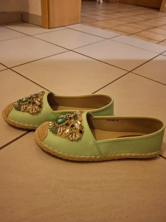 Damen-Espadrilles Marke Ani Pearl, mintgrün