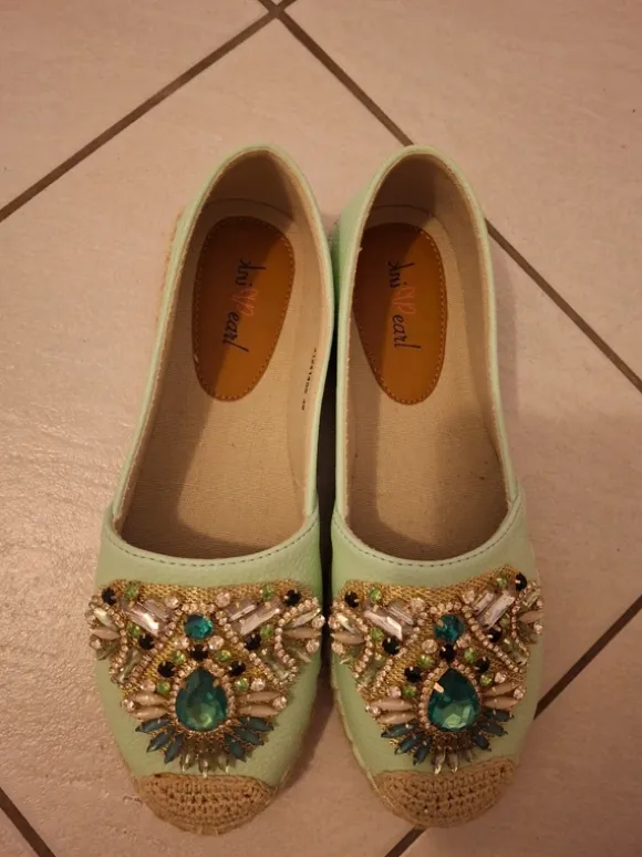 Damen-Espadrilles Marke Ani Pearl, mintgrün