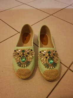 Damen-Espadrilles Marke Ani Pearl, mintgrün