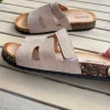 Damenpantolette, beige