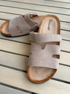 Damenpantolette, beige